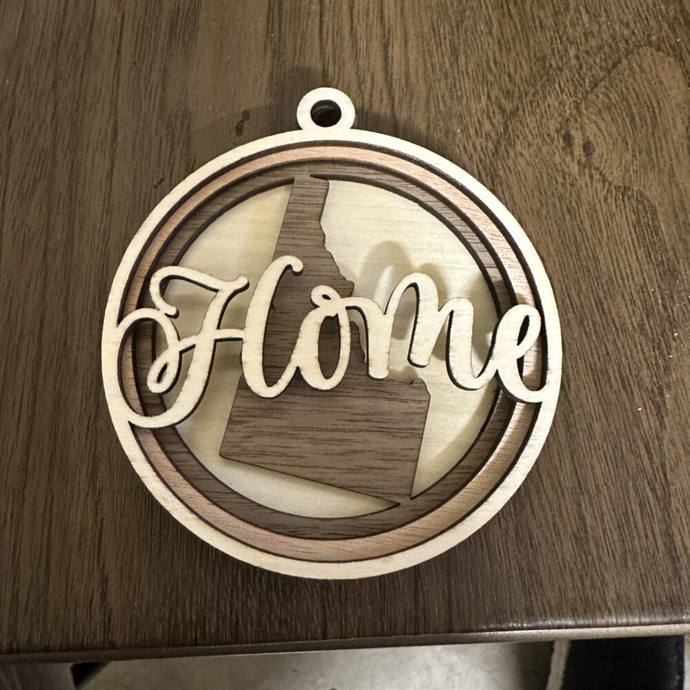 Custom State Wood Home Ornament – 3.5x4 - Picture 2 of 2